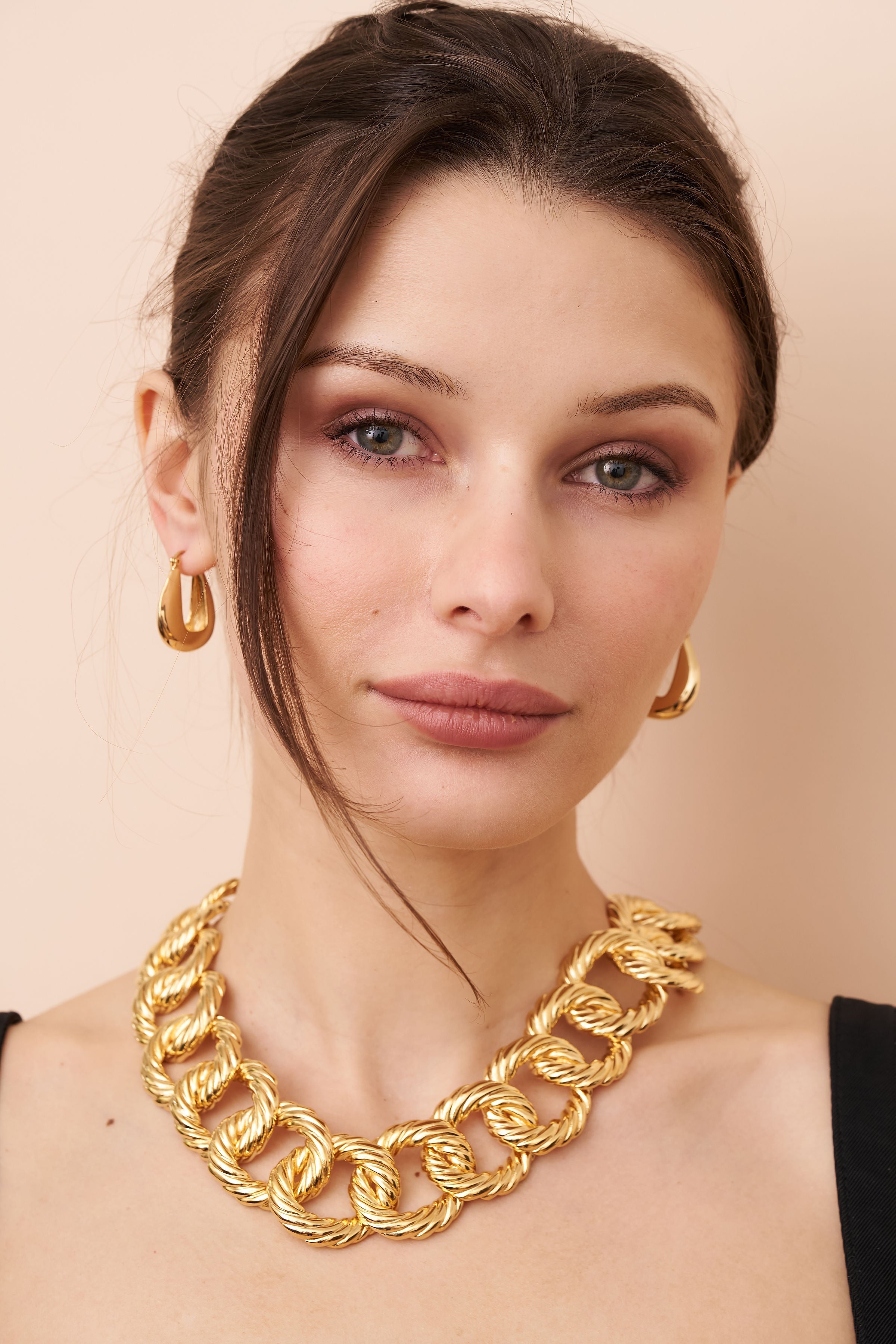 "U" Huggie Pierced Earrings