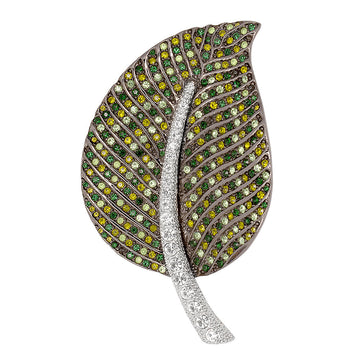 Multi Green Leaf Pin
