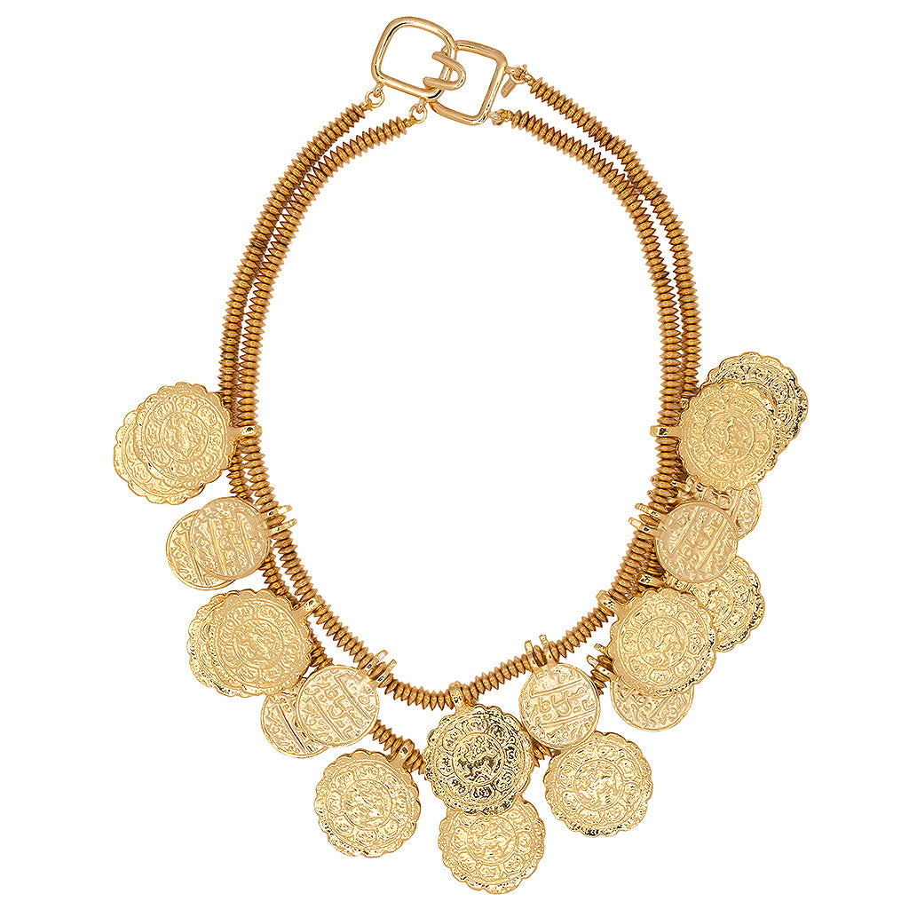 Double Row Coin Necklace