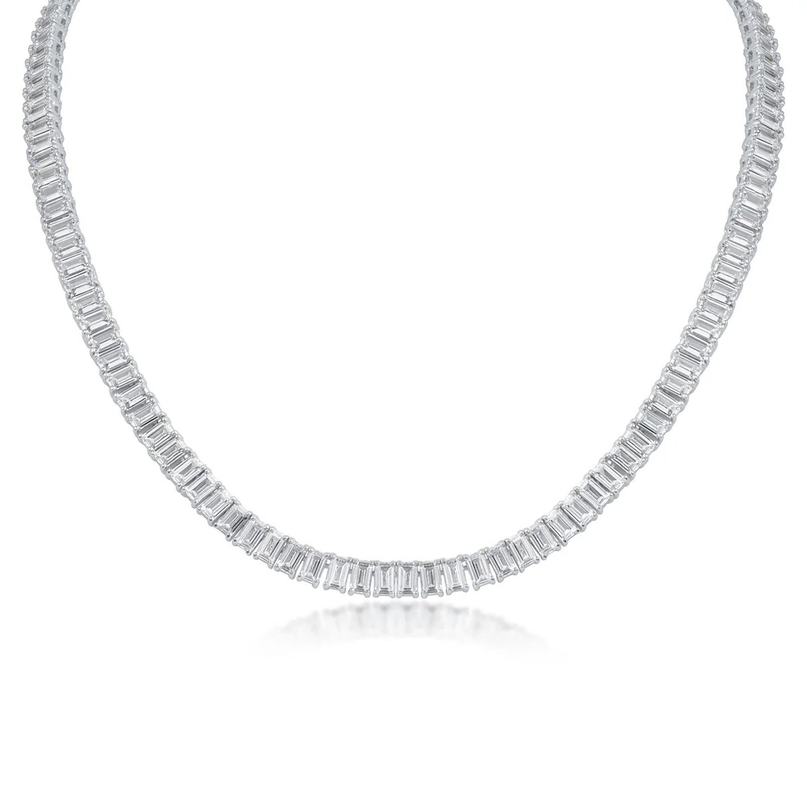 Emerald CZ Tennis Necklace