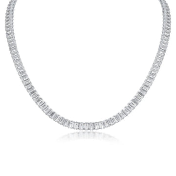 Emerald CZ Tennis Necklace