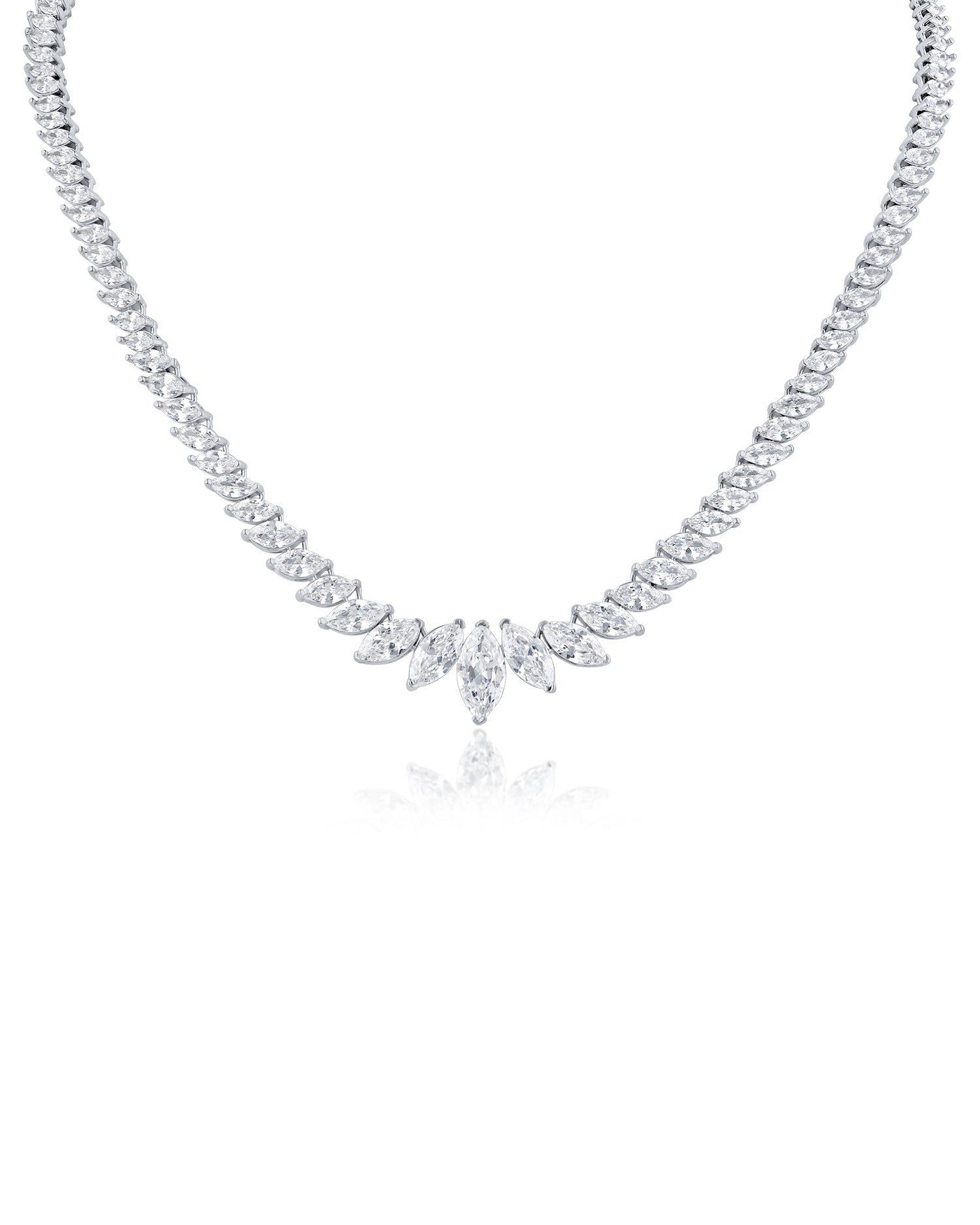 Graduated Marquis CZ Necklace