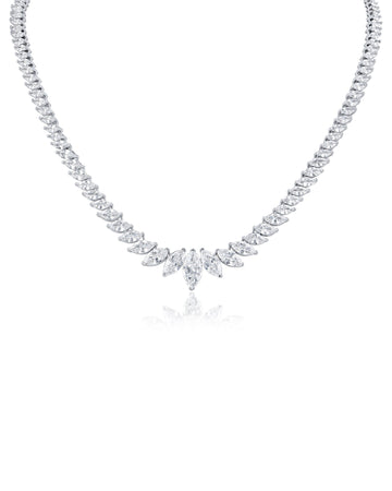 Graduated Marquis CZ Necklace