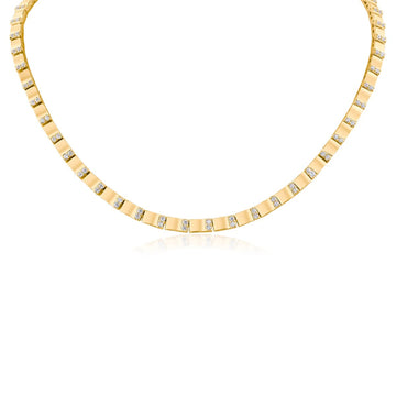 CZ Station Box-Link Necklace