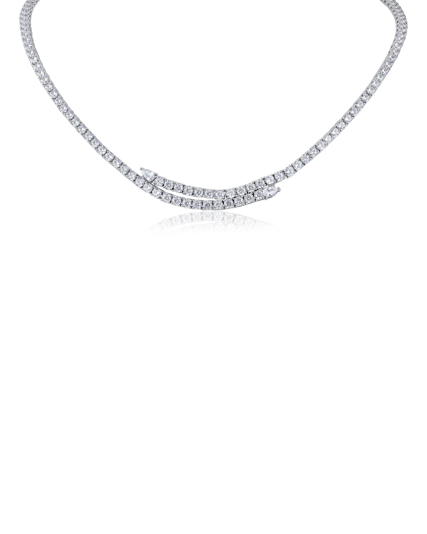 CZ Wrap Tennis Necklace