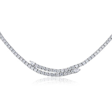 CZ Wrap Tennis Necklace