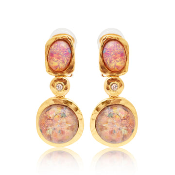 Pink Opal Drop Earrings