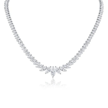 Graduated Marquis CZ Necklace