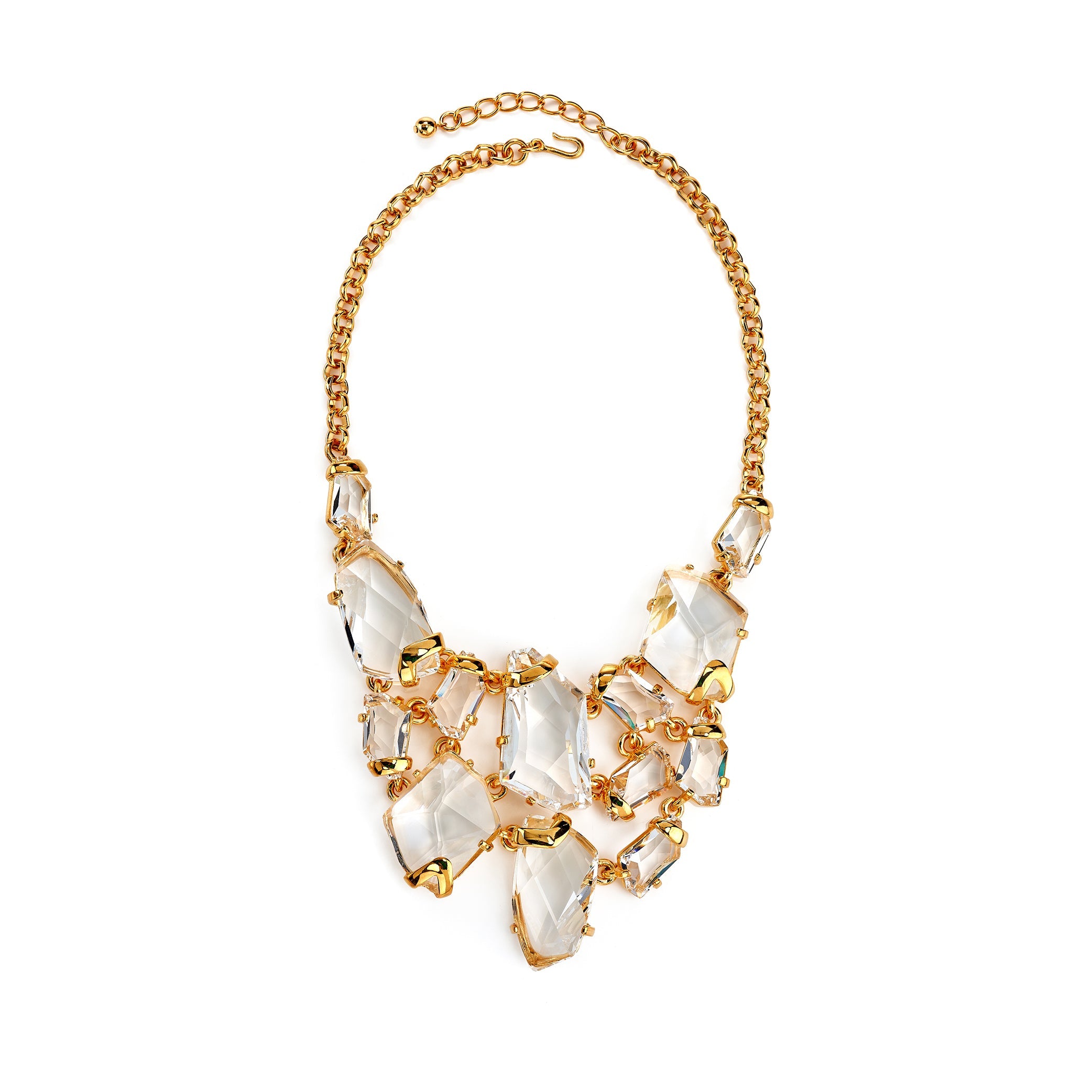 Vintage Fancy Crystal Bib Necklace