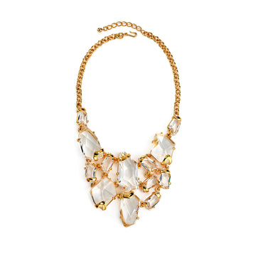 Vintage Fancy Crystal Bib Necklace