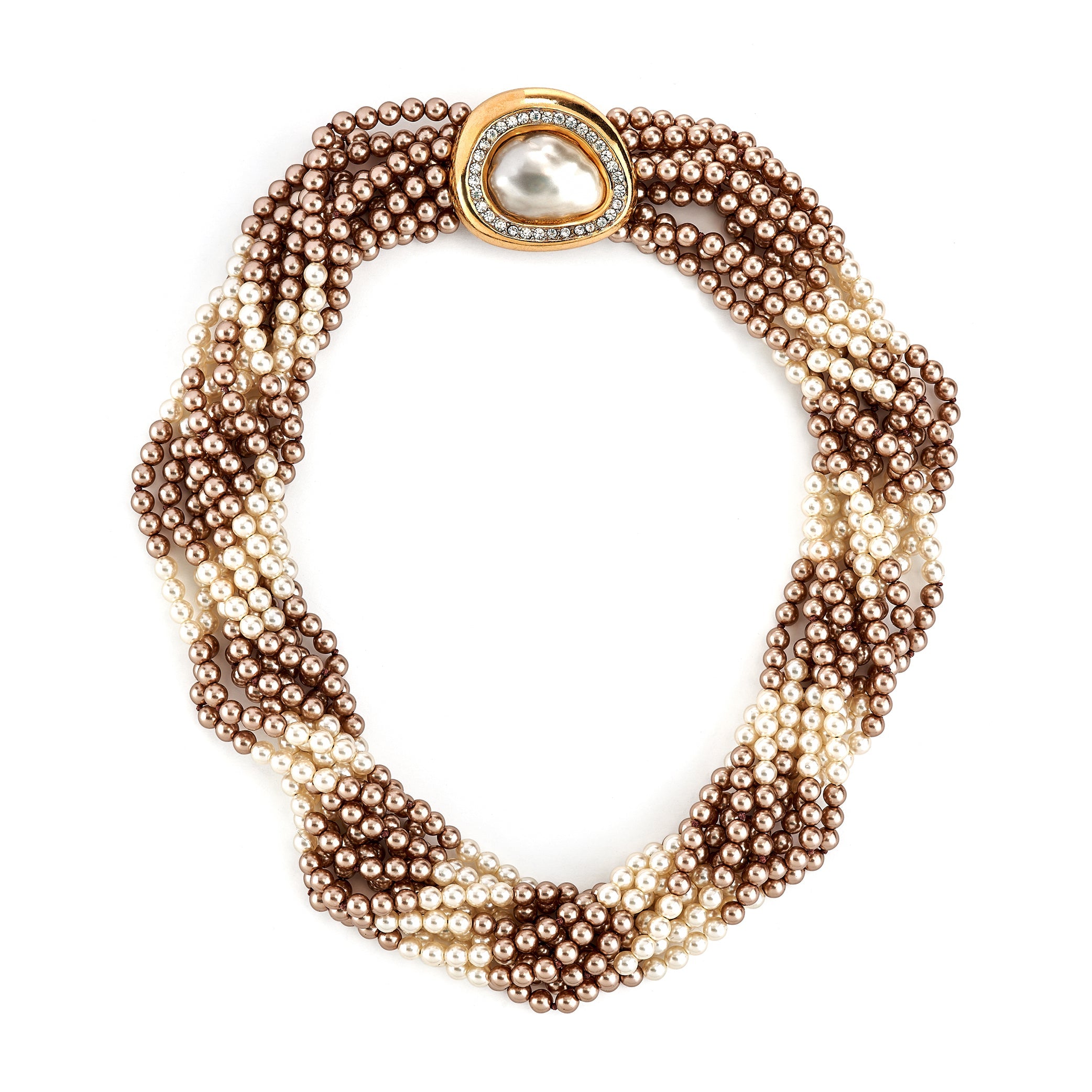 Vintage Pearl Clasp Necklace