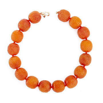 Vintage Amber Bead Necklace