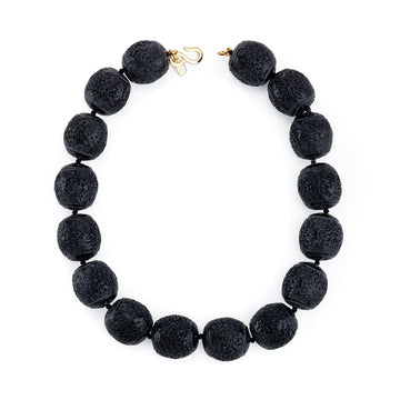 Vintage Black Bead Necklace