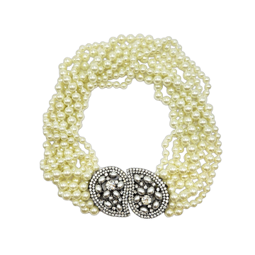 Vintage Pearl Paisley Necklace
