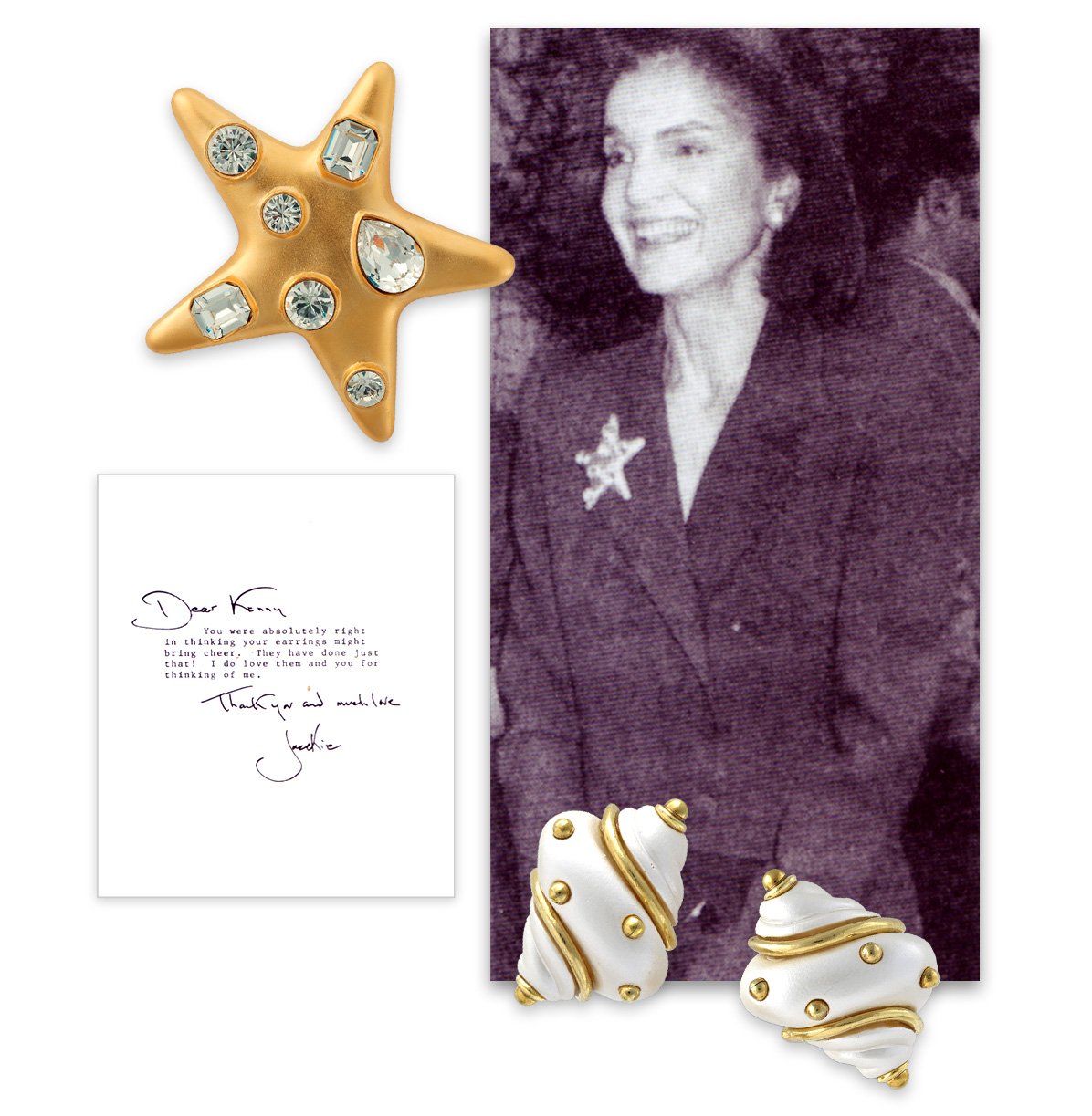 Jackie Kennedy Onassis Star Pin